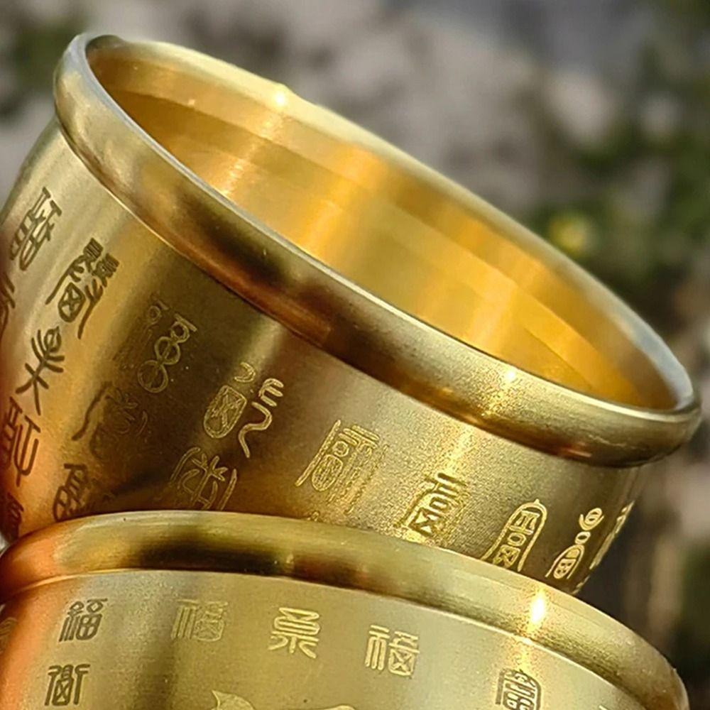 1Pcs Wealth Attracting Pure Brass Cornucopia Small Mini Baifu Jar Cup  Desktop Ornament