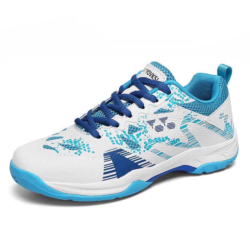 Men's Breathable Rotary Buckle Sports Shoes - Lightweight Casual Badminton and Tennis Trainers