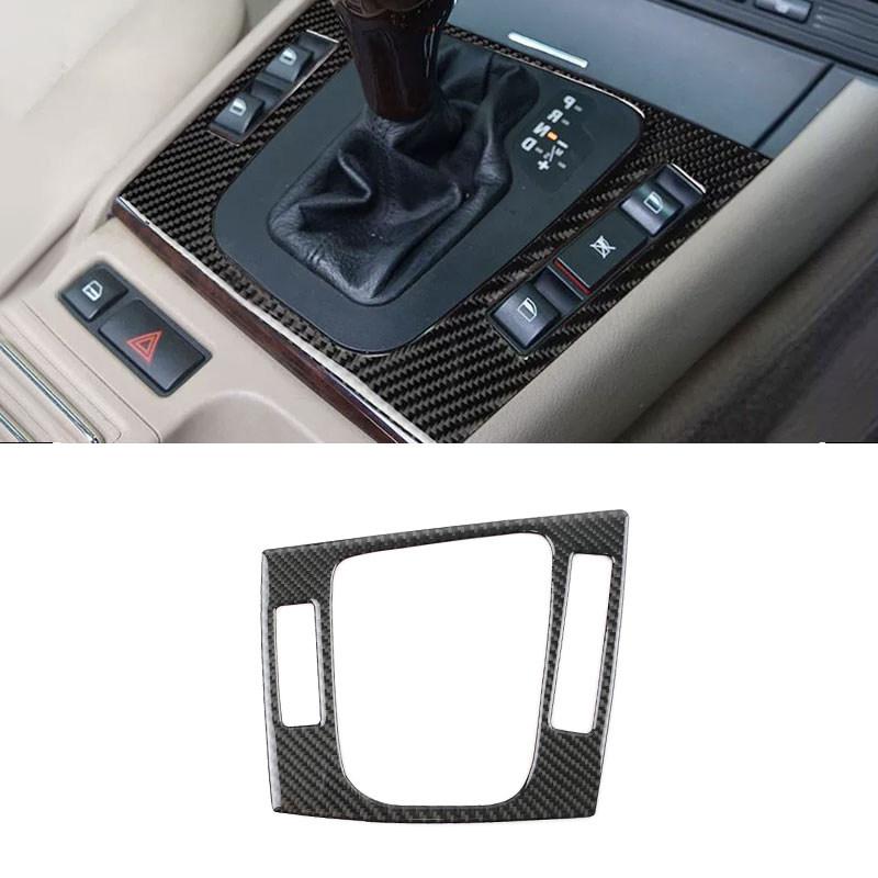For BMW 3 Series E46 1999 2000 2001 2002 2003 2004 Soft Carbon Fiber Car Interior Gear Shift Panel Trim Frame Cover Decoration