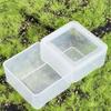 Boîte Mangeoire d'Élevage en Plastique Noir/Blanc Anti-évasion Bol d'Alimentation en Plastique pour Reptiles Boîte Double 2 en 1 Gamelle à Vers Tortue