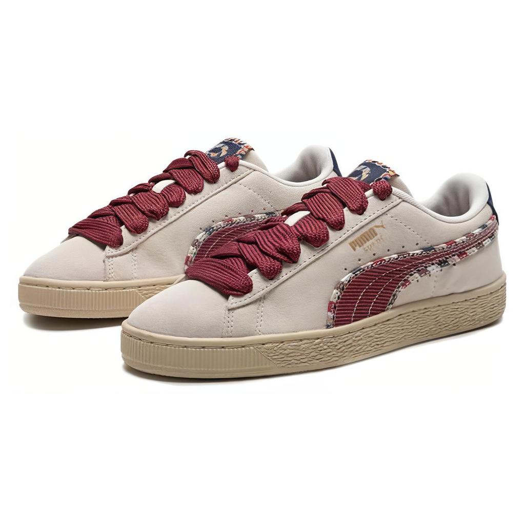 New PUMA Suede Bz Fringe 'white Red Navy' 398673-01