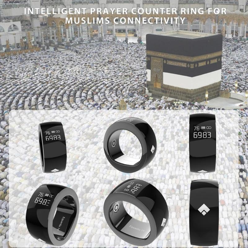 Wireless Muslims Prayer Intelligent Counting Rings App Recording Feature Accessories for Islamic Devotees Accurate Tally