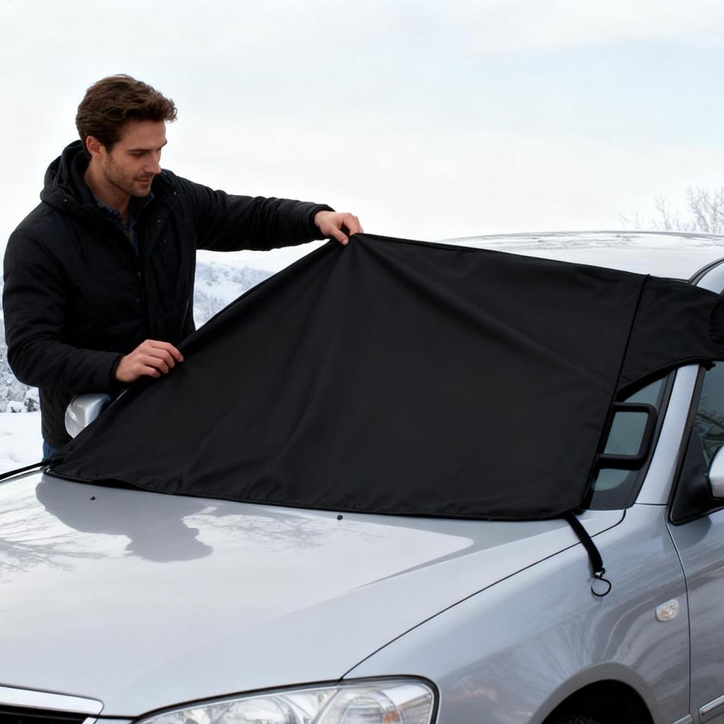 Snow Windshield Cover For Car Windscreen Oxford Cloth Frost Protection Thickened Windshield Sunshade For Commuting Winter