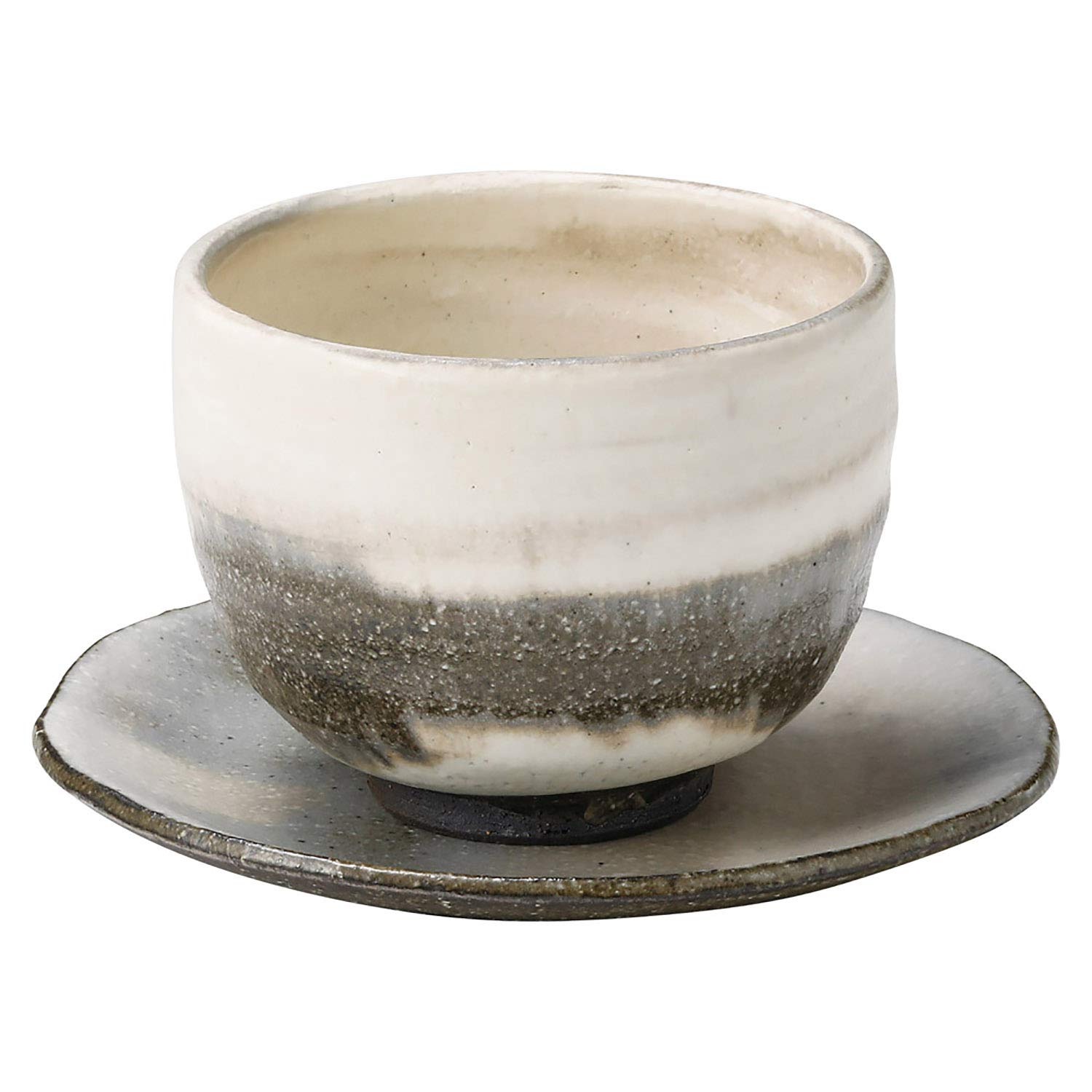 

Shigaraki ware Hechimon cup and saucer Fubuki