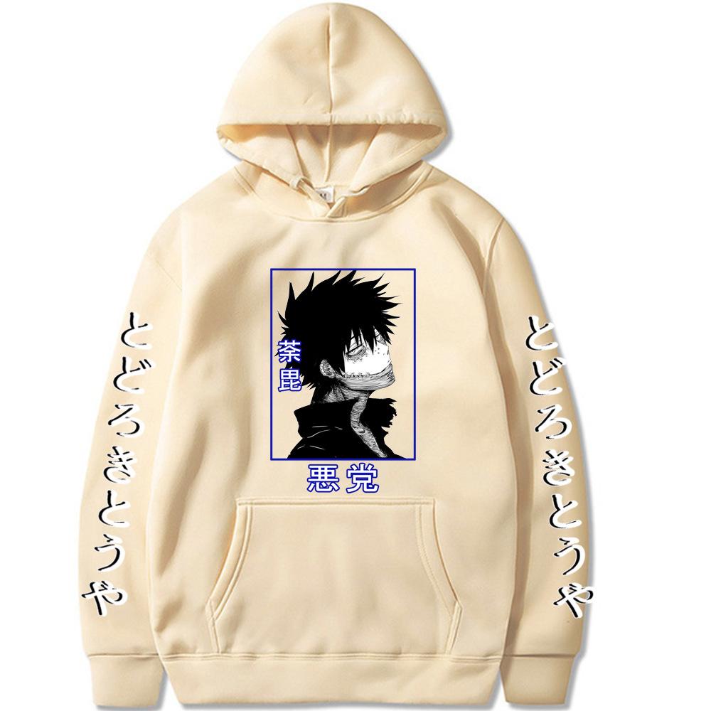 Japanese Anime Hoodie Dabi My Hero Academia Hoodie Harajuku Pullover Street Wear Unisex Autumn/Winter Plushed Brand Sweater