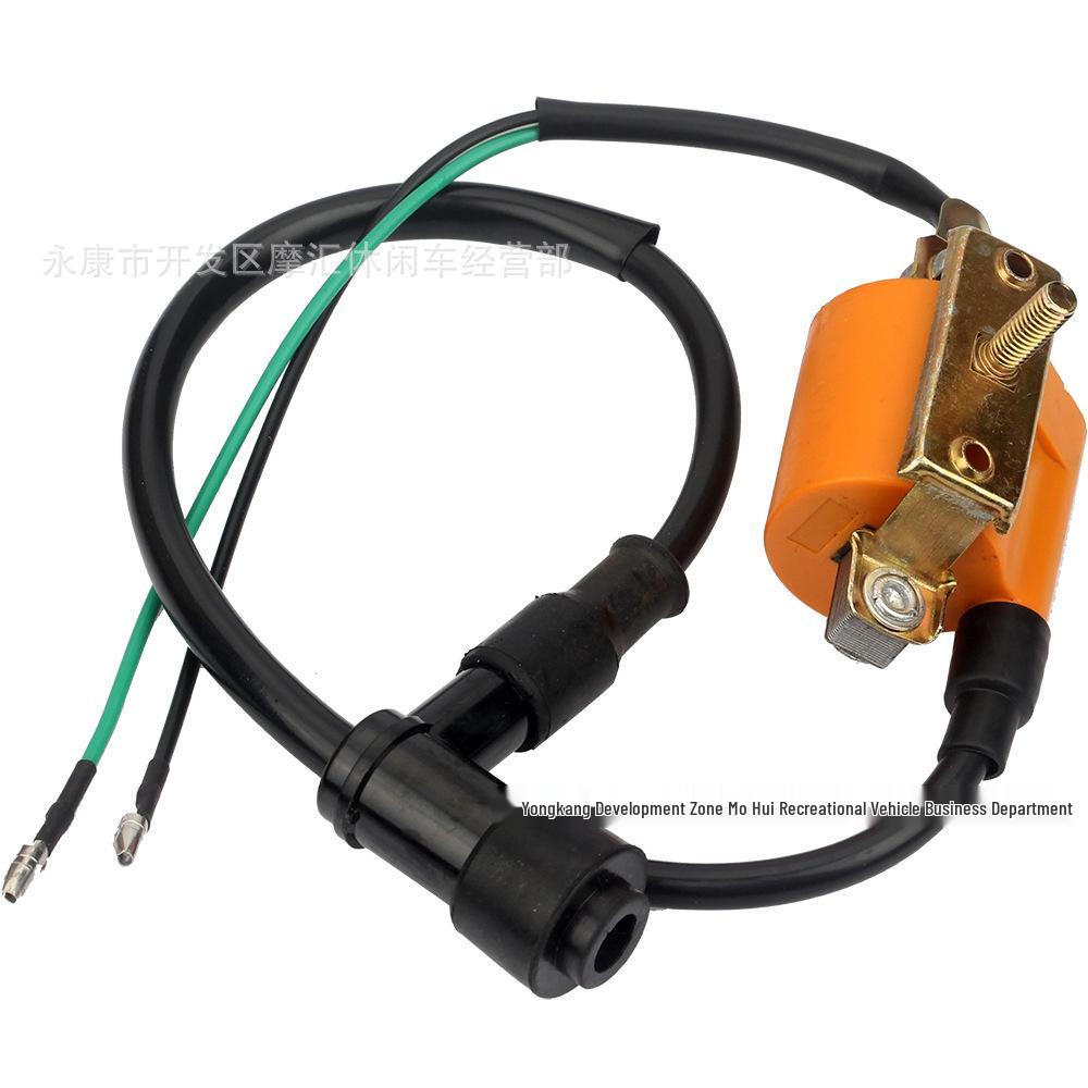 

Orange High-Voltage Ignition Coil for 50cc-110cc Off-Road Motorcycles, ATVs, and Dune Buggies. Hybrid Model