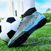 Men's Football Boots Rubber Soft Sole Short-nailed Artificial Turf Leather Youth Kids Football Boots