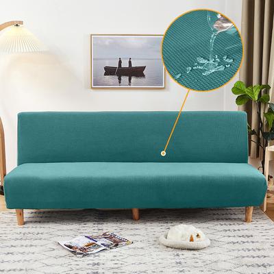 Funda de sofá elástica impermeable y lisa, funda protectora para sofá sin brazos para decoración del hogar y sala de estar