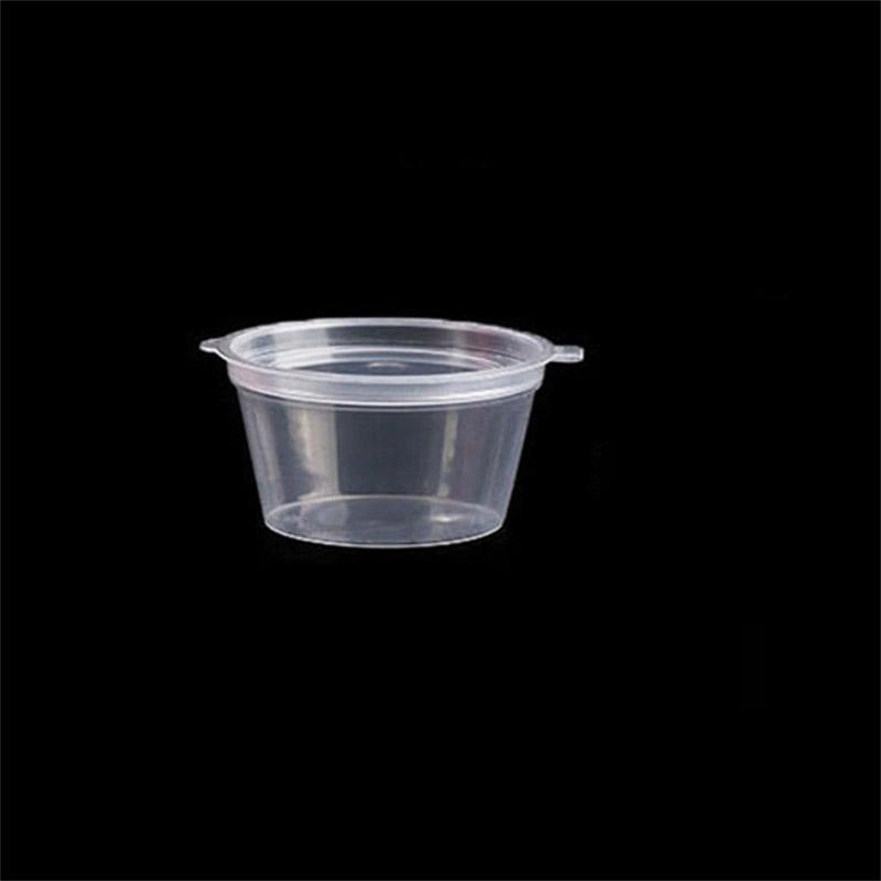 One Box Of 100pc Plastic Takeaway Sauce Cup Containers Food Box With Hinged Lids Pigment Paint Box Palette Disposable Box