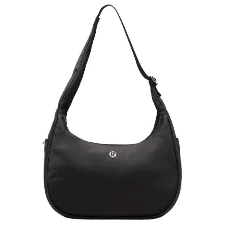 

Lululemon 4L Metal Logo Zipper Closure Recycled Nylon Mini Tote Shoulder Bag Women bags Black LW9FRES-BLK Black,Mini