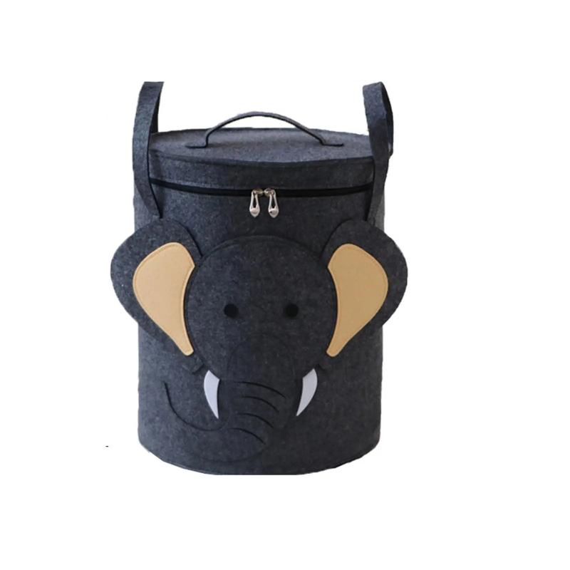 Toy Storage Bucket Large Capacity Storage Bucket with Lid Collapsible Storage Basket Cartoon Animal Storage Basket Home Supplies