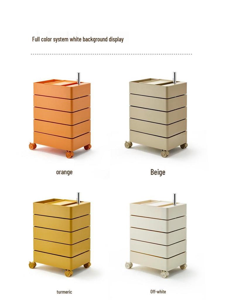 Nordischer rotierender Aufbewahrungsschrank: Verstellbarer Nachttisch & Kosmetik-Organizer