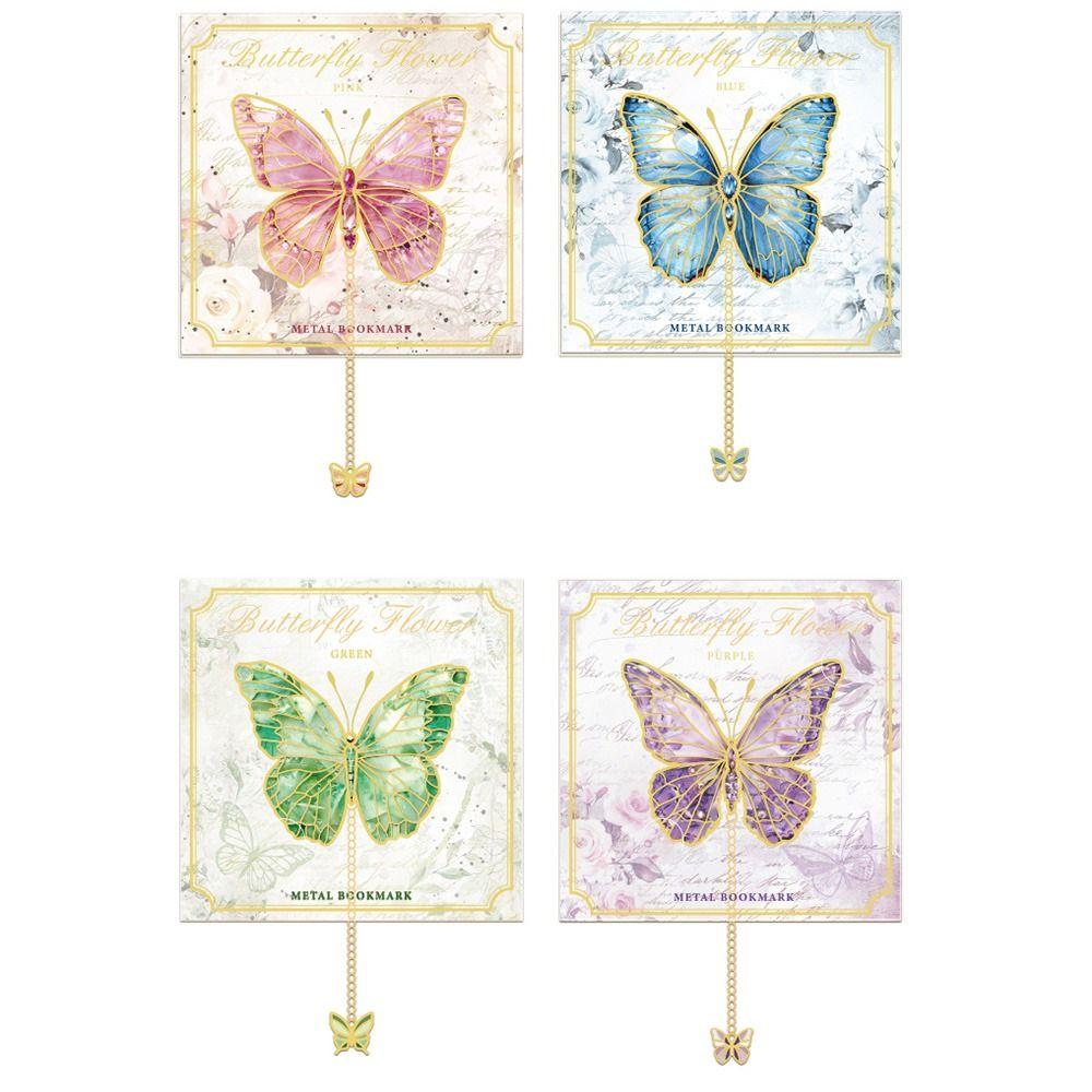 Separator Pages Metal Butterfly Bookmark Bronzing Pagination Mark  Readers