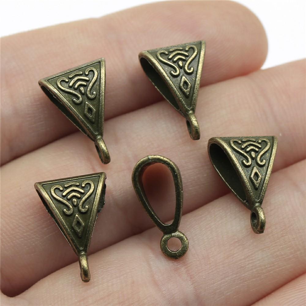 20pcs Connector Bail Beads Charms Antique Bronze Color Bail Beads Charms Pendants Connector Bail Beads Charms Making Jewelry
