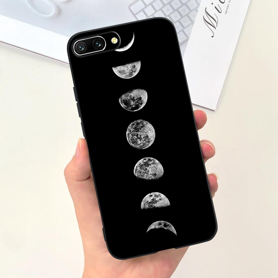 For Honor 10 Case Honor10 COL-L19 COL-L29 Fashion Moon Pattern Soft Silicon Protective Cover Phone Cases