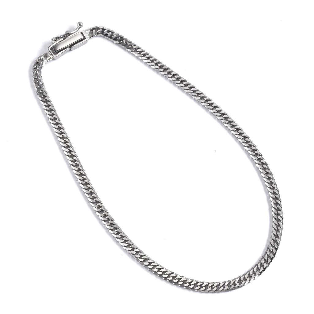 Platinum 850 Kihei Bracelet 6 Sides Double 18cm Pt850 Mint Certification Mark Platinum Chain [Speranza] 4.5g