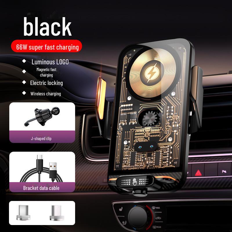 Magnetic Wireless Car Phone Holder with Infrared Induction, 66W/15W Fast Charging