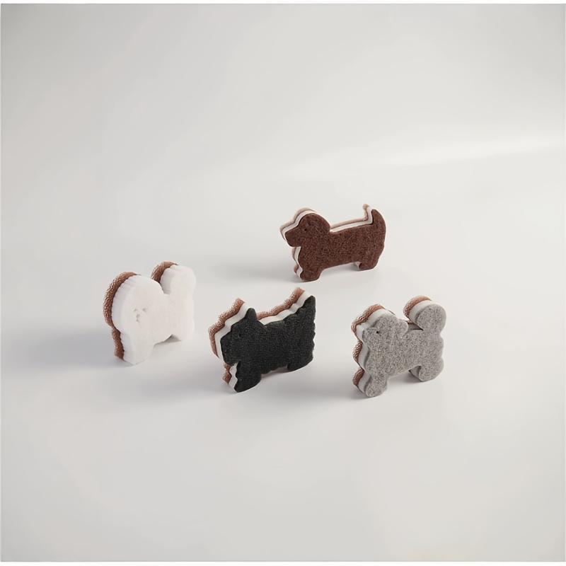 

4Pcs Cute Dog-Shaped Kitchen Sponges, Durable Multi-Purpose Cleaning Sponges for Dishes, Pots & Pans, Ideal for Kitchen Cleaning
