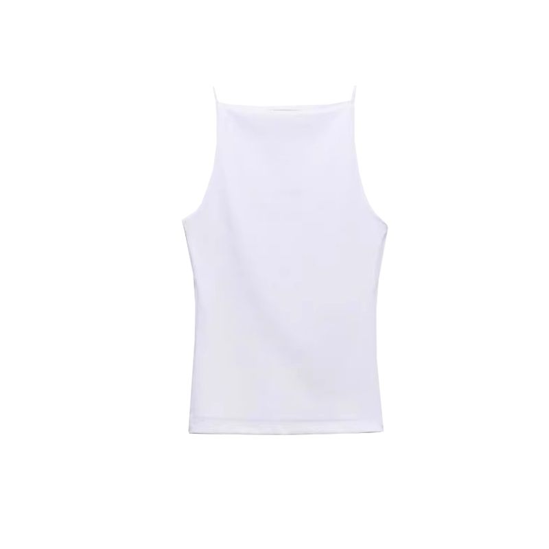 Summer New Product Women's Clothes Multicolor Minimalism Casual Cotton Straight Collar Sleeveless Spaghetti-Strap Camisole Top 2335009