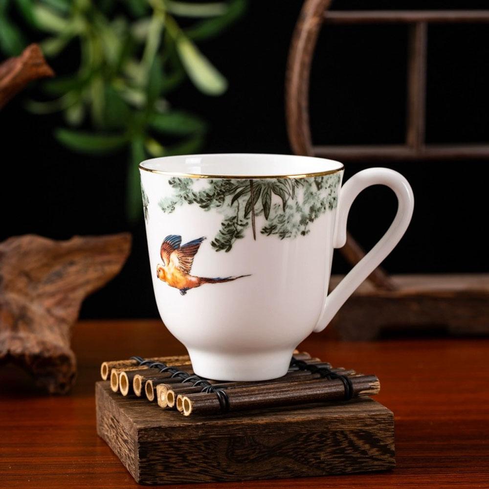 Europäischer Leichter Luxus Fortschrittliches Knochenporzellan Tasse Becher Becher Exquisite Nachmittagstee Hochwertige Tasse Wasserbecher Kaffeetasse Weihnachtsgeschenke