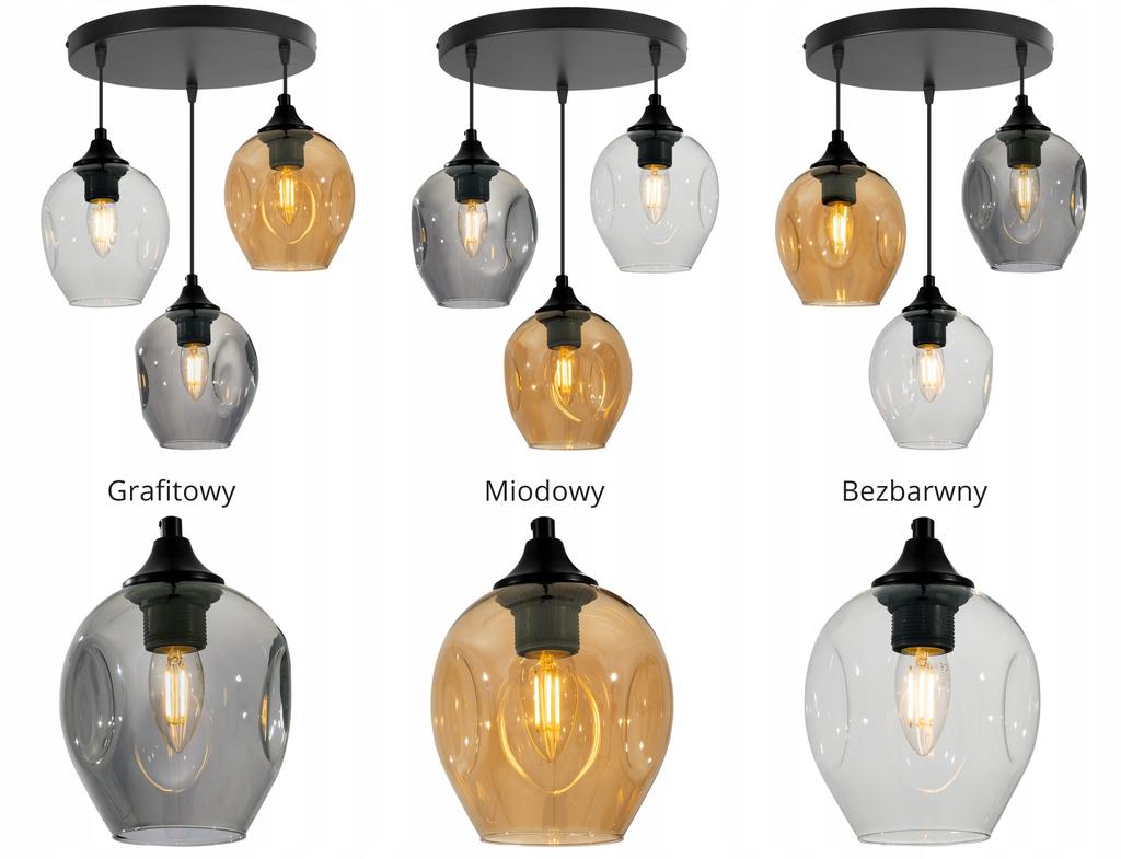 MODERN CEILING HANGING LAMP GLASS CHANDELIER