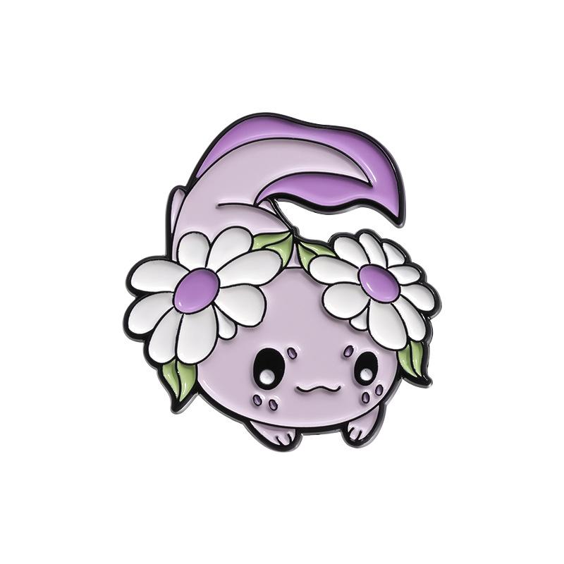 

Милый мультяшный значок с животным Уникальная брошь в виде шестиугольника саламандры и динозавра для аксессуаров Стильная QHXZ487