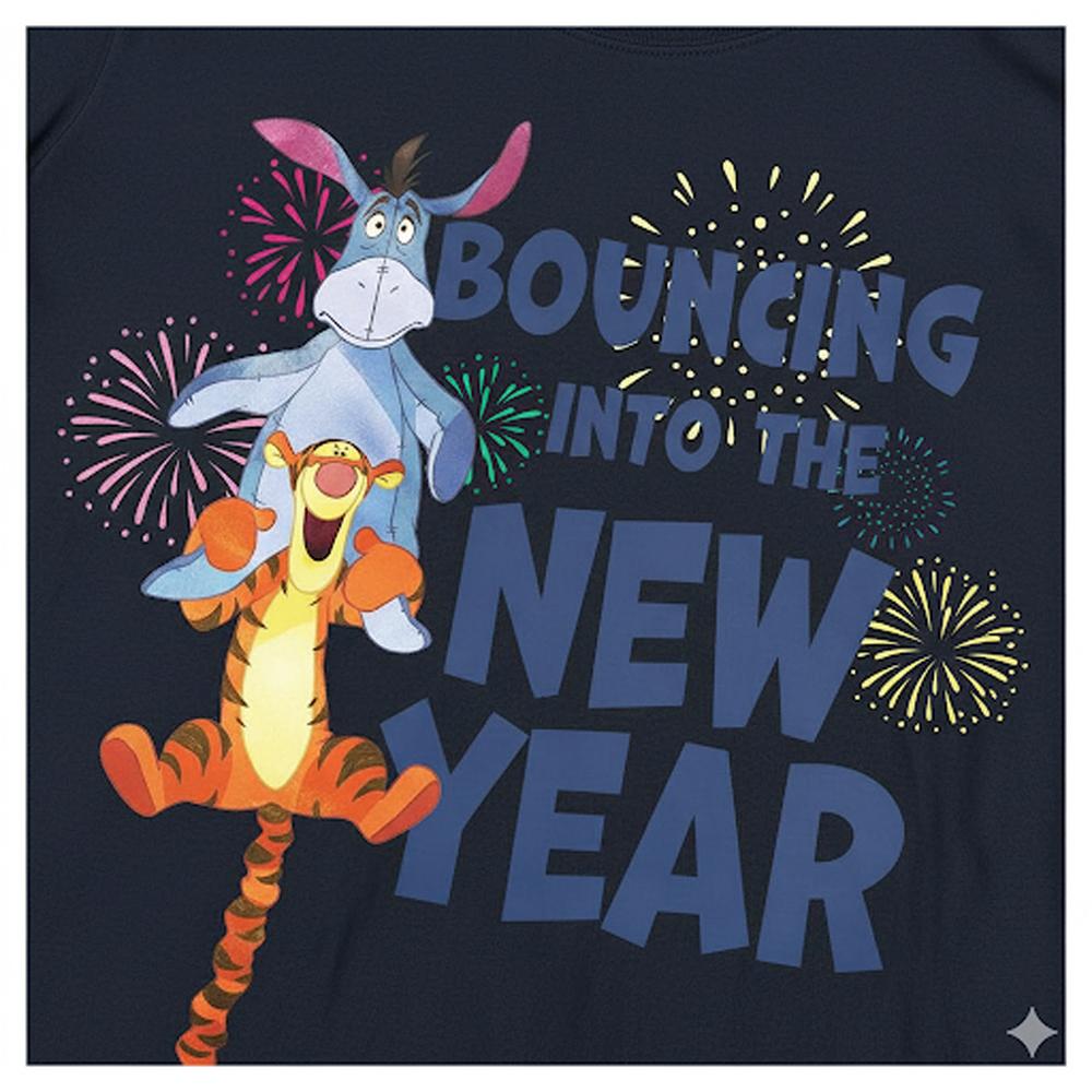 Winnie the Pooh Childrens/Kids Bouncing Into The New Year Hoodie