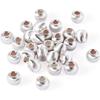 3mm Sterling Silver Beads for Jewelry Making 30Pcs Seamless Silver Round Spacer Beads Tiny Smooth Silver Loose Bead for Stackable Bracelet Necklace