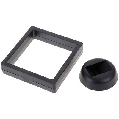 90*90Mm Siyah 3D Yüzen Takı Madeni Para Sergileme Çerçevesi Tutucu Kutu Kılıf Stantlı