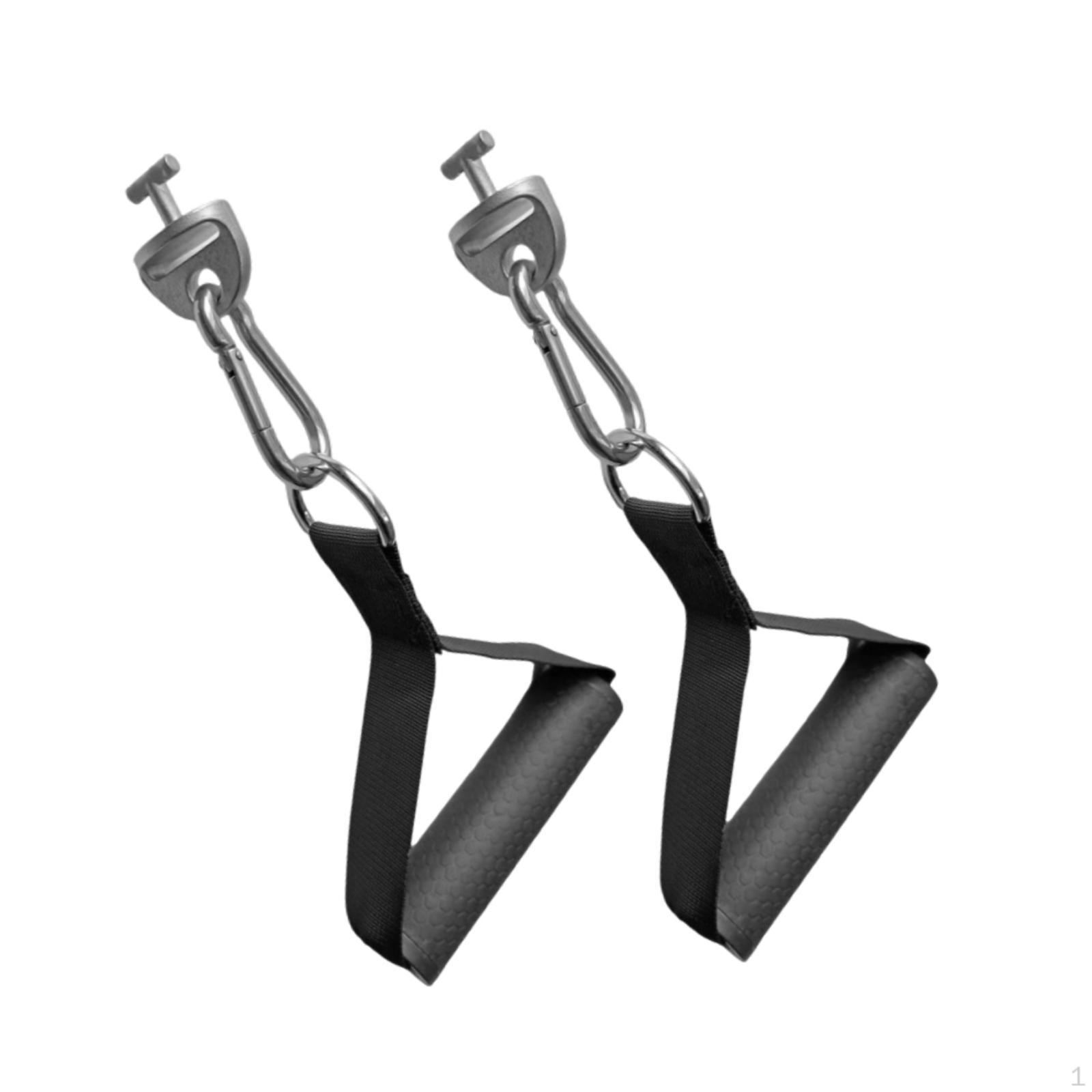 2 Pieces Exercise Handles Replacement Cable Machine Attachments Heavy Duty Gym Grips for Weight