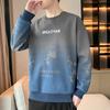 Men's Gradient Crew Neck Sweatshirt Graphic Print Casual Long Sleeve Pullover Detail Splatter Design