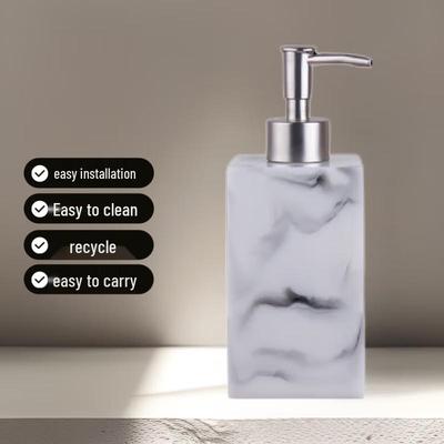 Flacone Dispenser Sapone/Lozione Imitazione Marmo Stile Hotel