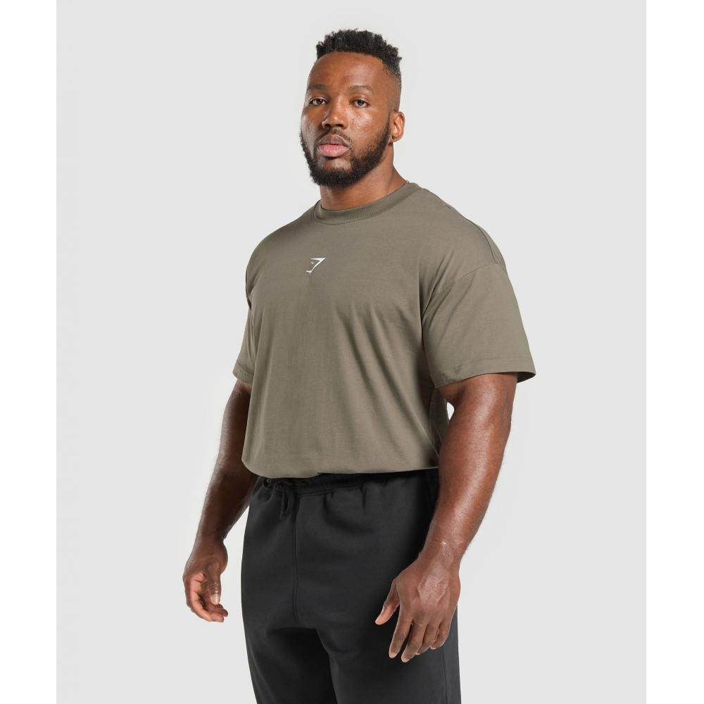 Gymshark Training DepT. T shirT Camo Brown A1b1l Nby9