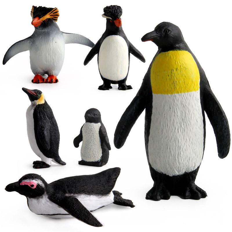 Modèle d'Animal Marin Réaliste en PVC Figurine de Manchot Empereur Antarctique Pour Collectionneurs Et Décoration