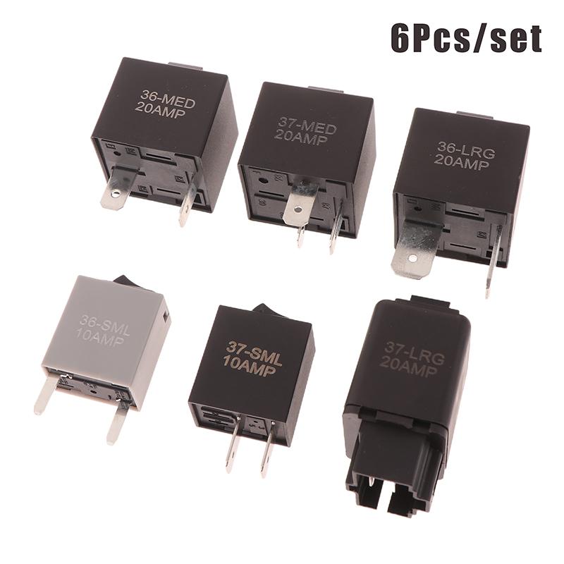 

6Pcs Fuel Pump Relay Relay Tester Switch Kit 9038 Fuel Pump Relay Bypass Master Kit Onesize