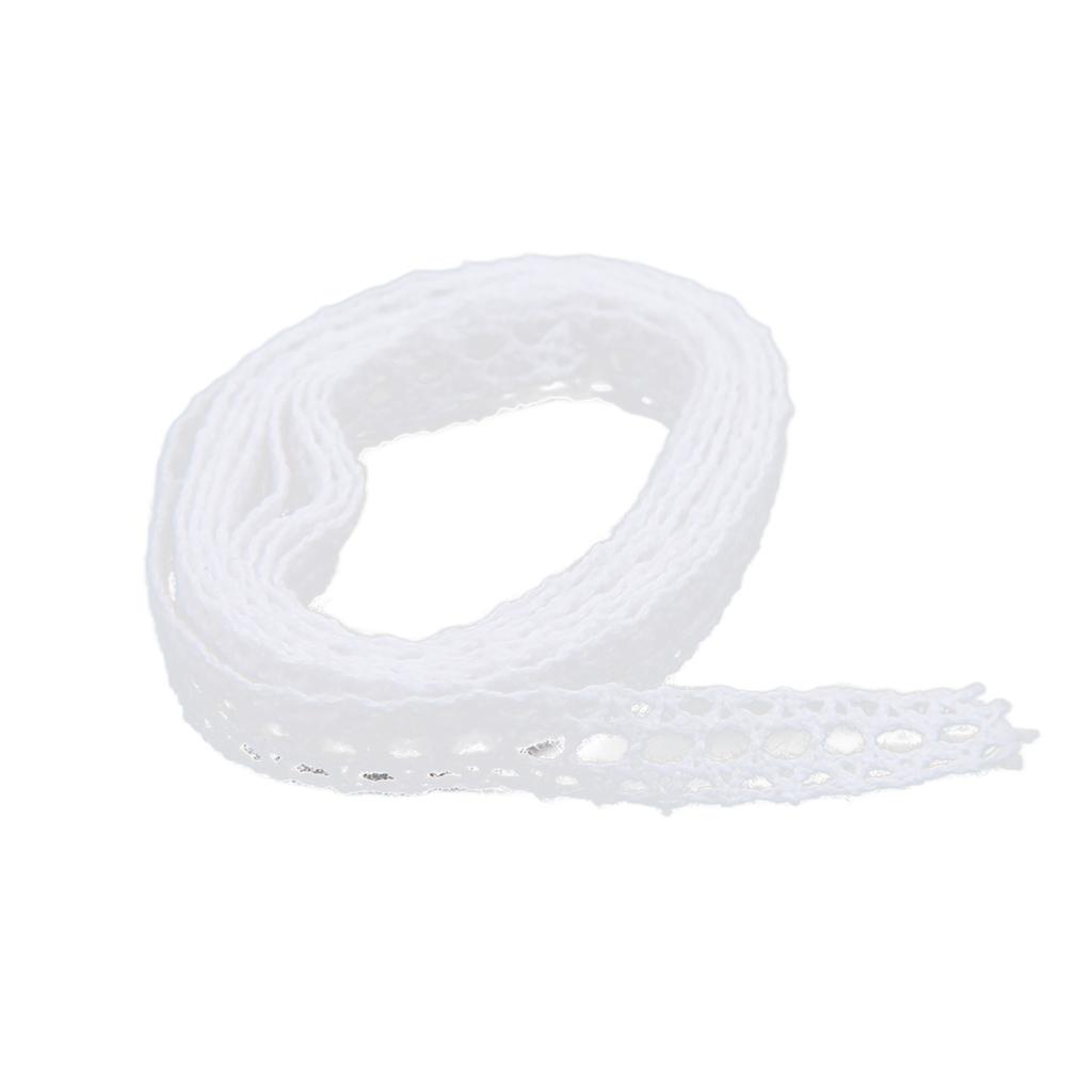 Krajková stuha bavlněná příze 20 yardů bílá dutá dekorativní doplňky pro DIY oblečení dárek