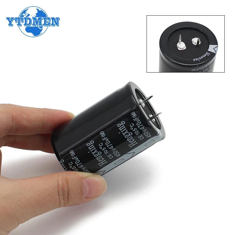 1pcs 450V Aluminum Electrolytic Capacitor 450Volt 470uF 35x50mm Capacitors Good Quality