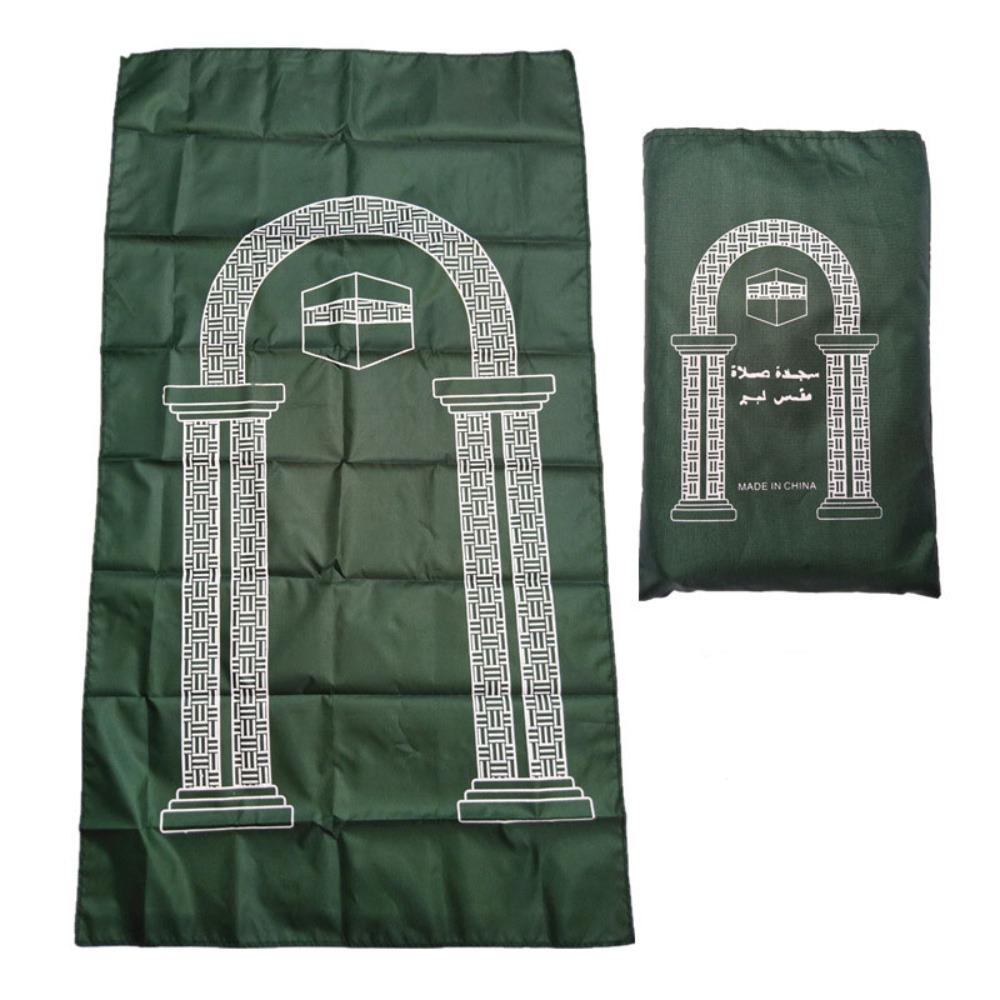 Portable Polyester Prayer Mat Print Easy Carrying Prayer Rug Lightweight Waterproof Pocket Rug Travel Prayer