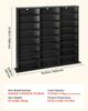 Media Storage Cabinet, 8-Tier DVD Shelf Organizer, 142 X 22 X 130 Cm Multimedia Storage Organizer for CDs, DVDs, Books & Games, CD Shelf for Living