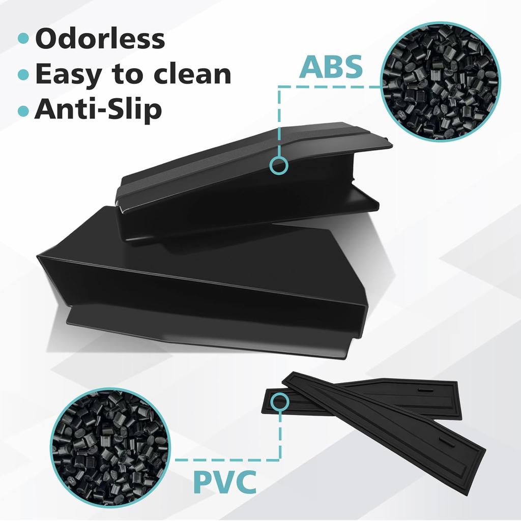 BestEvMod 4PCS Front&Rear Door Handle Storage Organizer Compatible with Tesla Cybertruck 2024+ Interior Inner Door Side Organizer Insert Tray Box