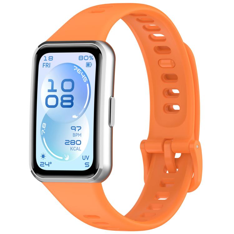Smooth Solid‑Color Breathable Soft Silicone Replacement Watch Band Strap For Huawei Band 11 Pro / 11