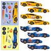 6 Pieces/package Racing Assembly Puzzle DIY Children's Puzzle Toy Stickers New Products Children's DIY Stickers