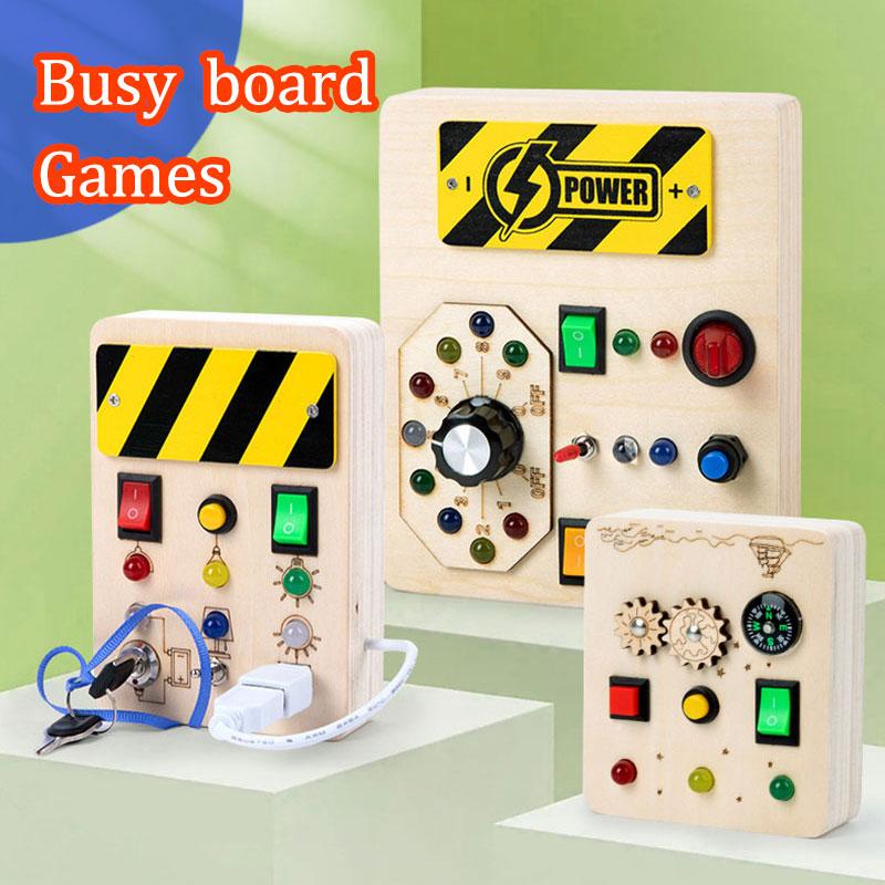 Top-Grade Children High-Standard Busy Premium-Quality Board Superior-Grade Montessori Play Sets First-Class Wooden Superior-Grade With Top-Grade Led