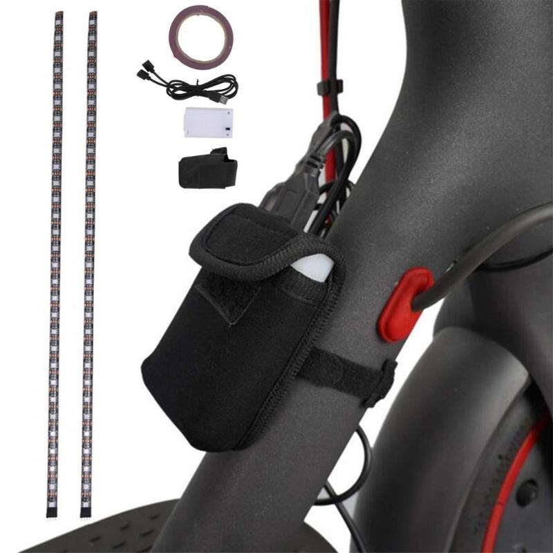 Scooter Rueda Ancha Tiras LED Luz Linterna Patinete Eléctrico Luz LED