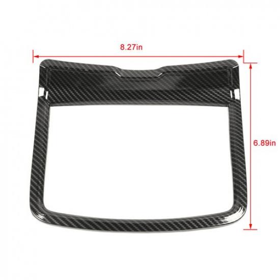 Interior Cup Holder Cover Trim Decor Frame For Dodge Charger 2011+ Carbon Fiber