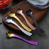 1/6Pcs Football Pattern Coffee Dessert Spoon Long Handle Stirring Spoons Stainless Steel Small Spoon Kitchen Accessorie