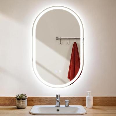 Bathroom Mirror - NETTLIFE - LED 50x80 Cm - Touch Switch - Anti-fog - IP44, 3000–6500K