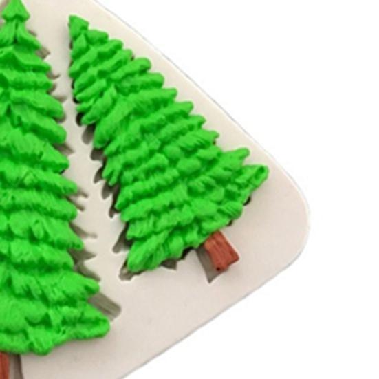 Cake Mold Non-stick No Odor Silicone Christmas Trees DIY Cake Decorating Mould for Kitchen Baking