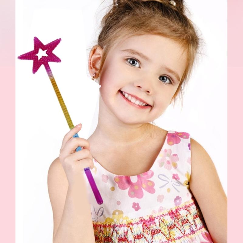 Kinder Mädchen Sternenmagie Zauberstab Feen Engels Zauberstäbe Stäbe Prinzessin Sternen Zauberstäbe Feen Zauberstab Halloween Cosplay Kostüm Requisiten
