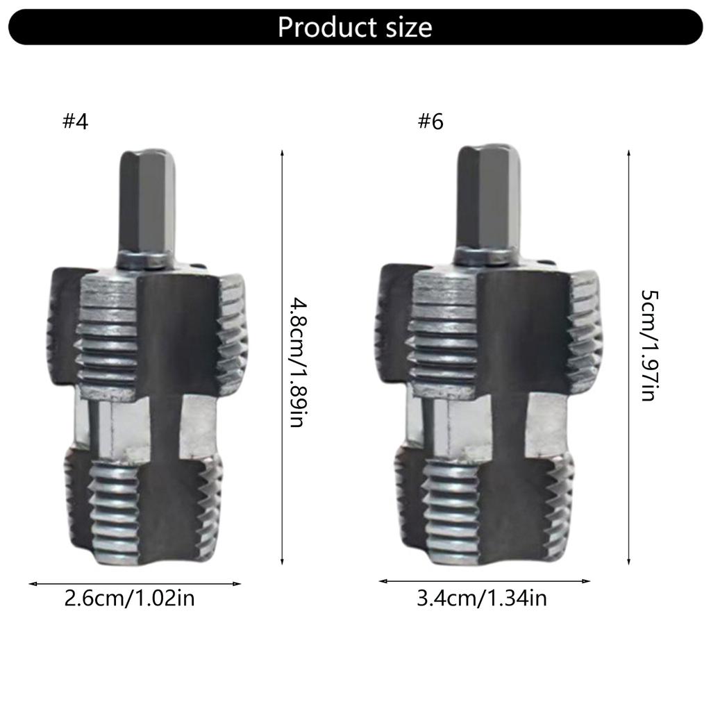 Water Pipe Inner Hole Drill Double Heads Metal Internal Thread Opener PVC Thread Maker Tool Water Pipe Accessories